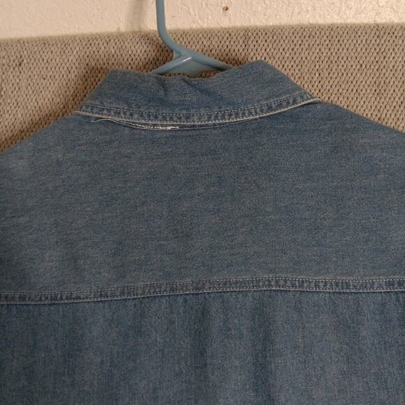 Bobbie Brooks Vintage Denim Shirt Womens Size M Blue X-Mas Bears Embroidered - Picture 11 of 15